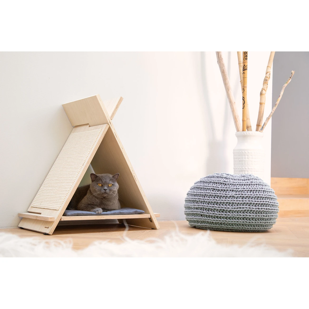 Beeztees Kratzmöbel Holz Rinty 2 Beeztees Kratzmöbel Holz Rinty – Bild 2