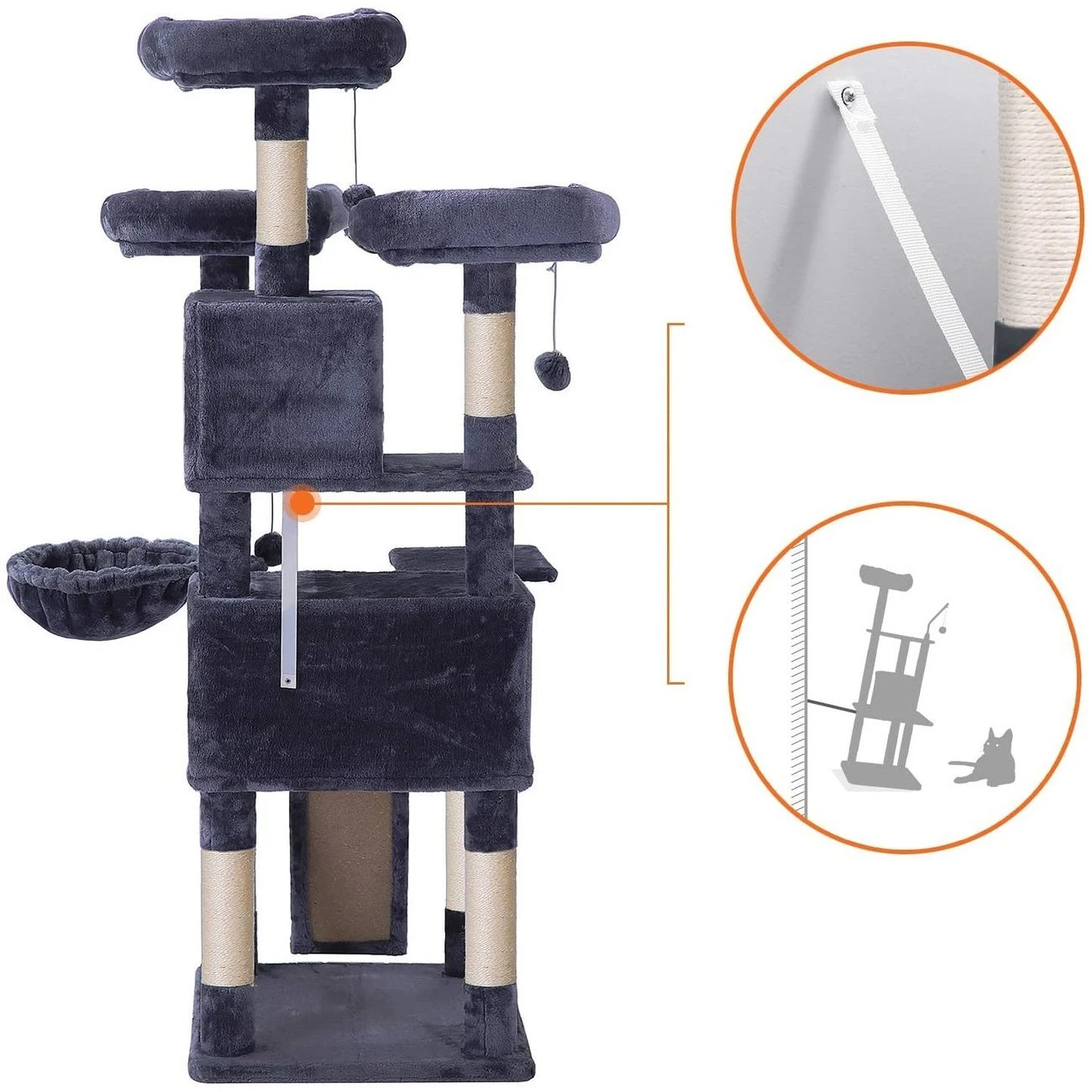 FEANDREA Kratzbaum XXL Cat Condo 16 FEANDREA Kratzbaum XXL Cat Condo – Bild 16